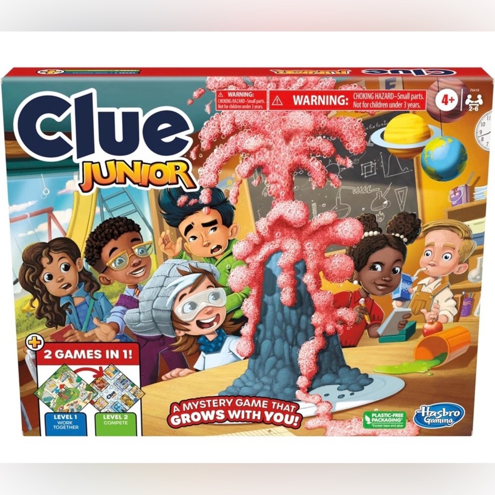 Clue Junior Mystery Game — Hasbro Gaming Pink Volcano Edition